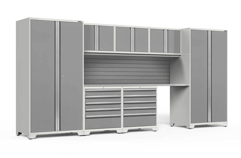 NewAge Pro Series 8-PC Cabinet Set - White / Steel