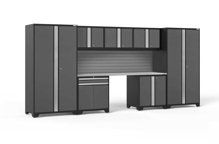 NewAge Pro Series 8-PC Cabinet Set - Gray / Steel