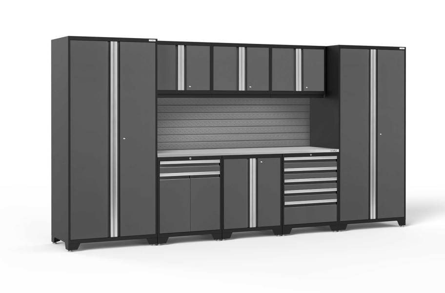 NewAge Pro Series 9-PC Cabinet Set - Gray / Steel