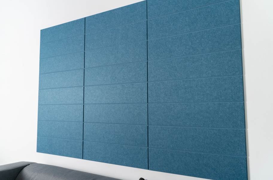 Felt Right Shiplap Acoustic Wall Tiles - Blue - view 2