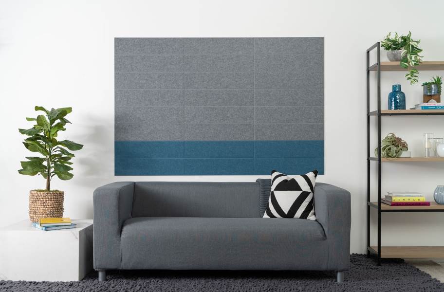 Felt Right Shiplap Acoustic Wall Tiles - Stacked Slate and Blue - view 8