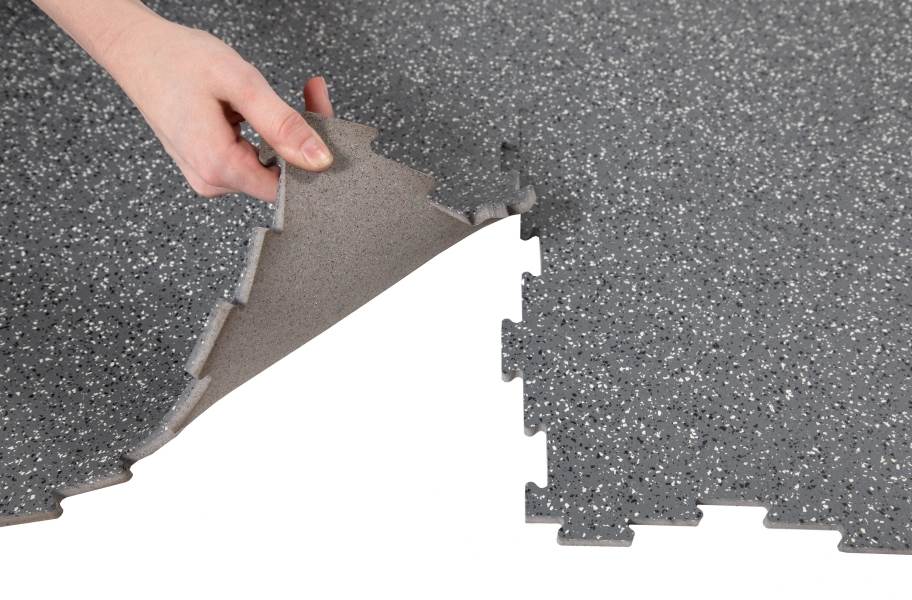 3/8" Versa-Lock Rubber Tiles - Designer Series - Charcoal Gray - view 4