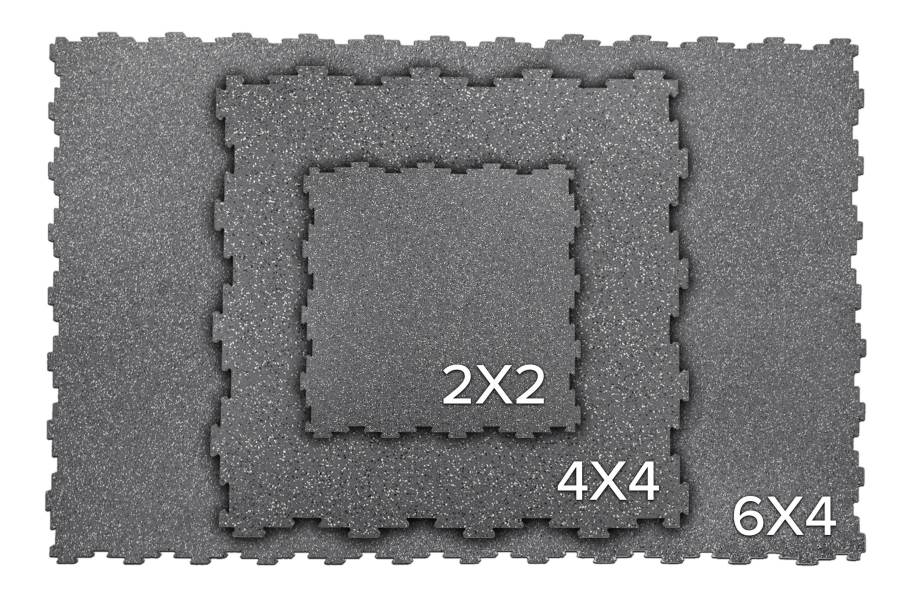 3/8" Versa-Lock Rubber Tiles - Designer Series - Charcoal Gray - view 5