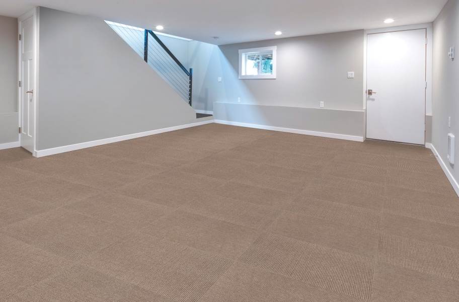 ComfortPlus Padded Carpet Tile - Taupe Hi-Lo - view 1