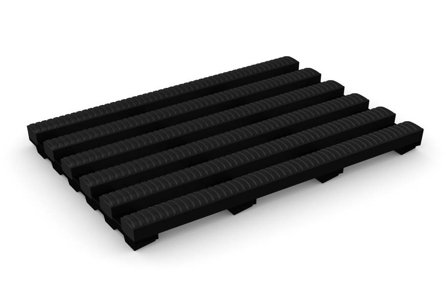 Heronrib by Plastex  Self-draining, slip-resistant barefoot matting