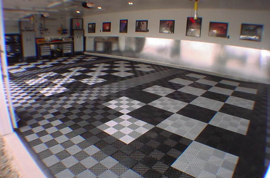 Vented Grid Loc Tiles Garage Floor, Vented Floor Tiles