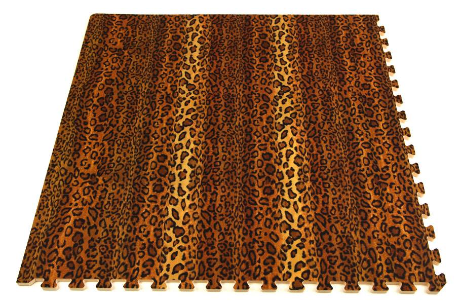 Funky Animal Print Tiles Interlocking, Leopard Print Lino Flooring