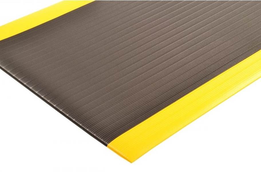 Airug Anti-Fatigue Mat - Custom Cut - Black/Yellow