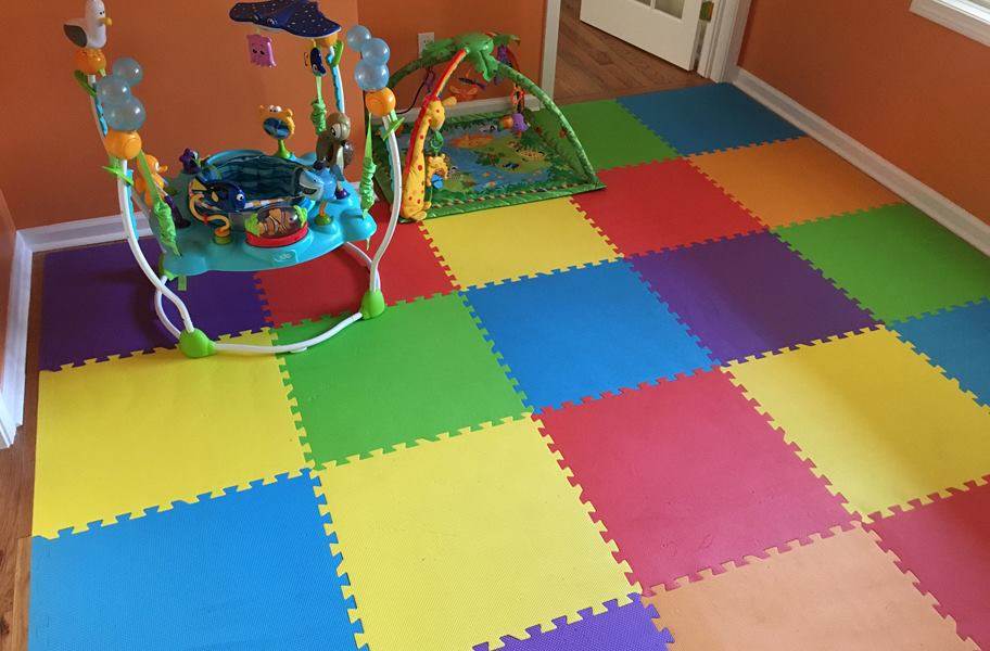 200 sq ft child gym daycare kids playroom foam mat play interlocking tiles 