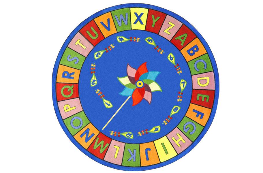 Joy Carpets Alphabet Pinwheel Kids Rug - view 3