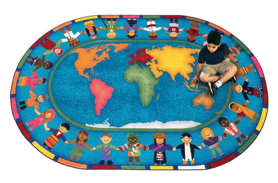 Joy Carpets Hands Around the World Kids Rug