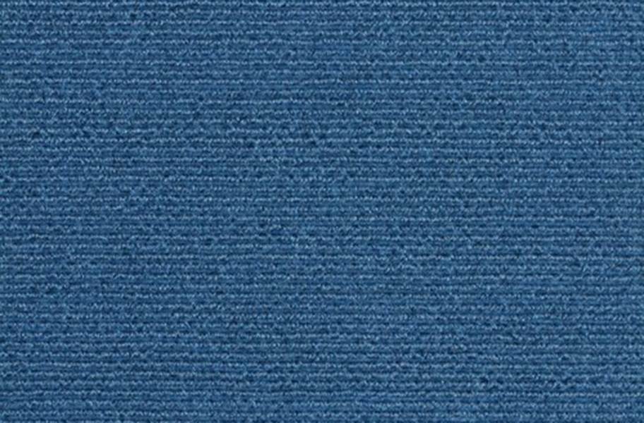 Wide Ribbed Carpet Tile - Blue