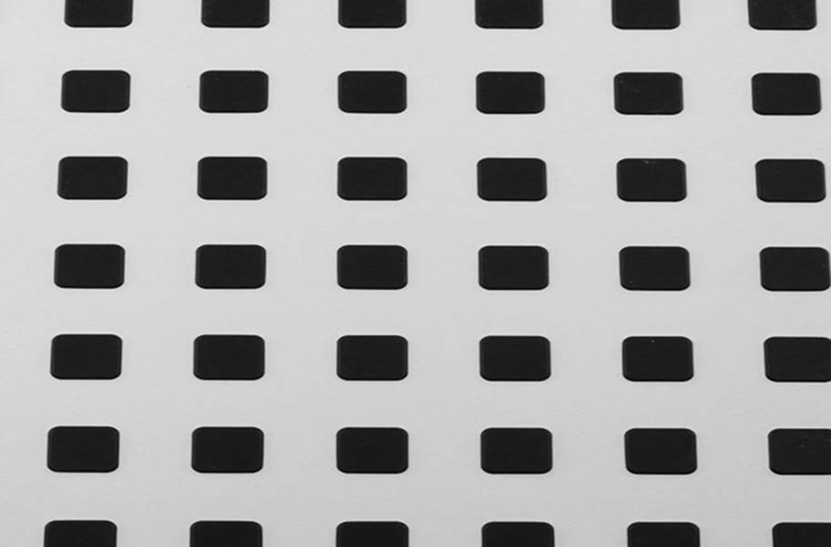Premium Tiles w/ Traction Squares - White w/ Black