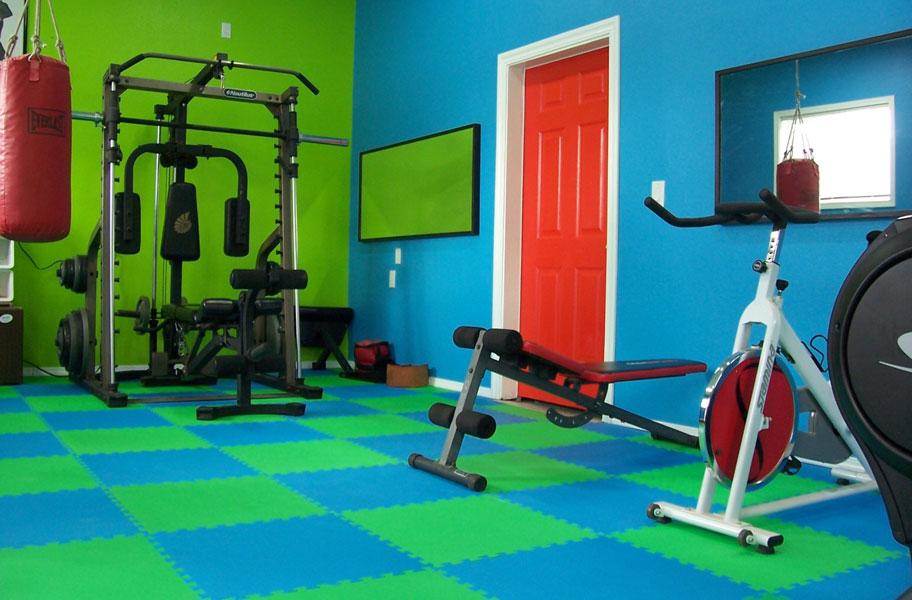 VOSAREA 6pcs Floor Puzzle Mat EVA Foam Interlocking Tiles Exercise Workouts Cushion Pad 50x50x1.2cm Protective Flooring for Gym Equipment Lemon Green, Leaves Pattern 