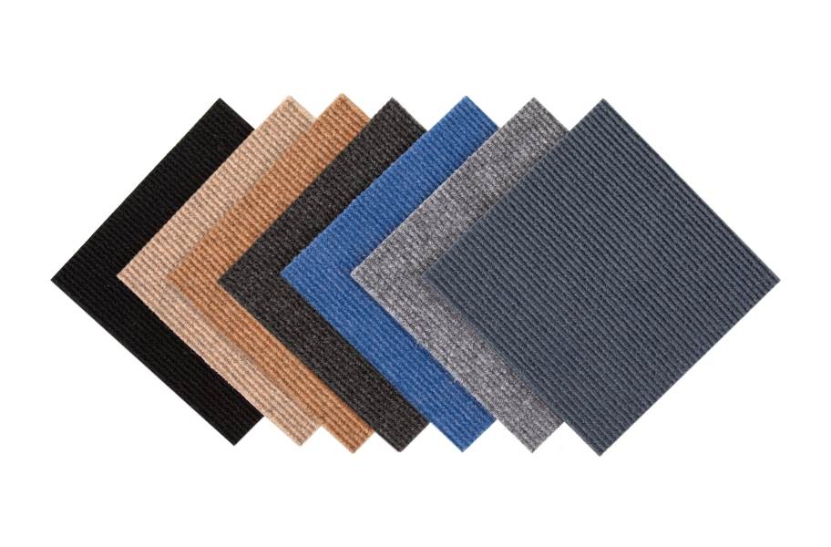 Peel and Stick 12" x 12" Grey and Brown Carpet FlooringInc Berber Carpet Tiles 