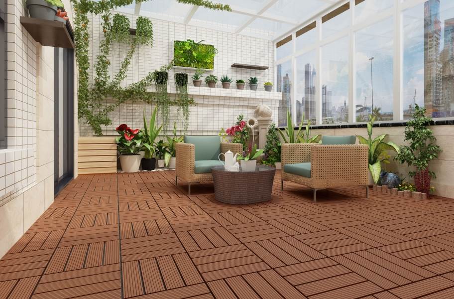 Naturesort Deck Tiles - Terrace (4 Slat) - Clay - view 1