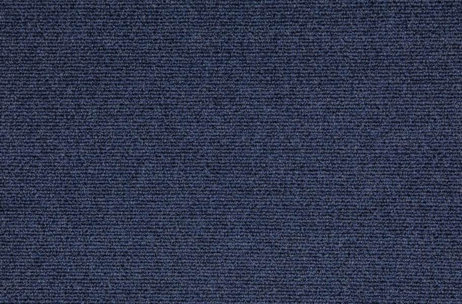 Premium Ribbed Carpet Tiles - Blue
