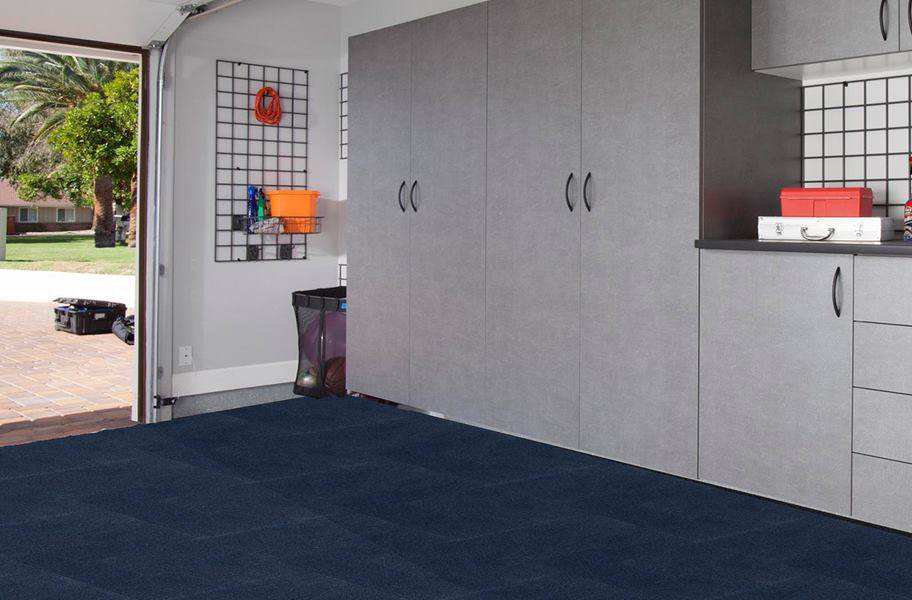 Premium Ribbed Carpet Tiles - Denim