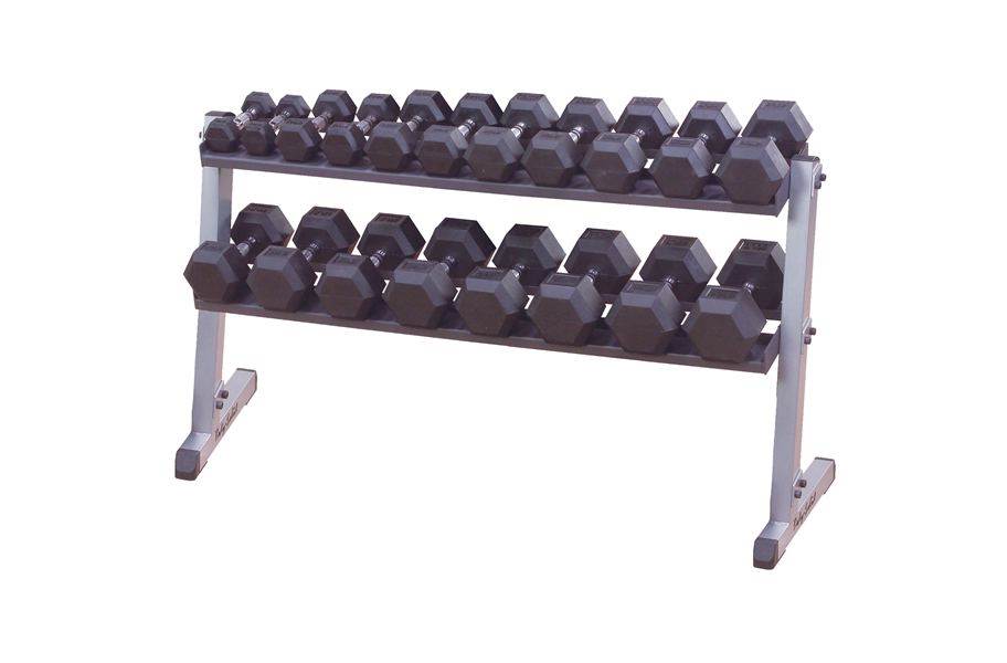 Body-Solid 2 Tier Horizontal Dumbbell Rack - view 2