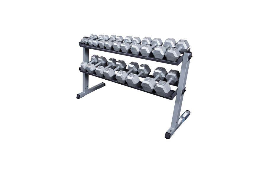 Body-Solid 2 Tier Horizontal Dumbbell Rack - view 4