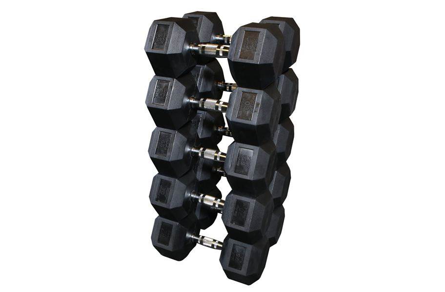 Body-Solid Rubber Coated Hex Dumbbell Sets - view 2