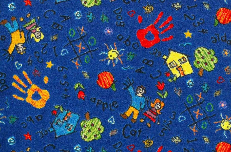 Joy Carpets Scribbles Carpet - Blue