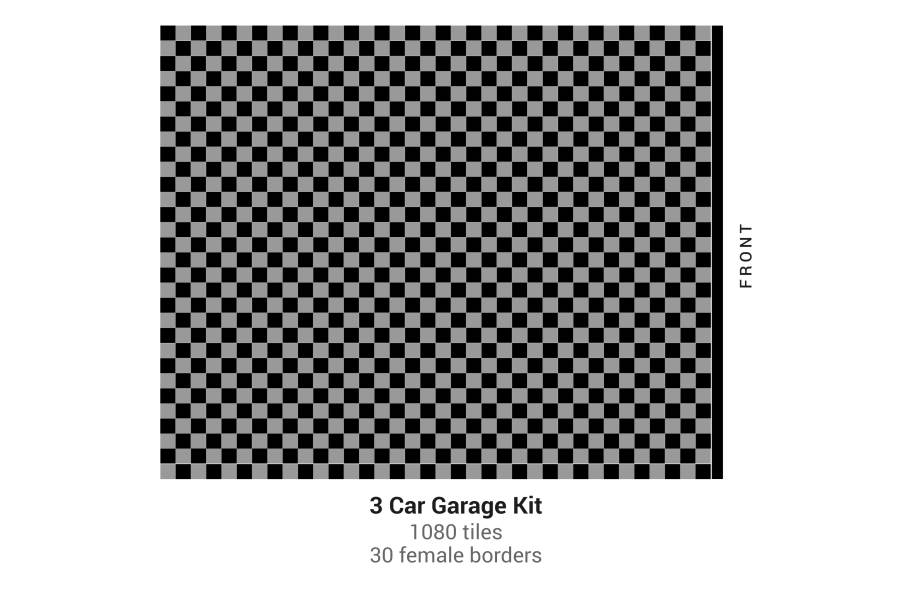 Nitro Tile Car Pad Kits - Black/Graphite Checker - view 13