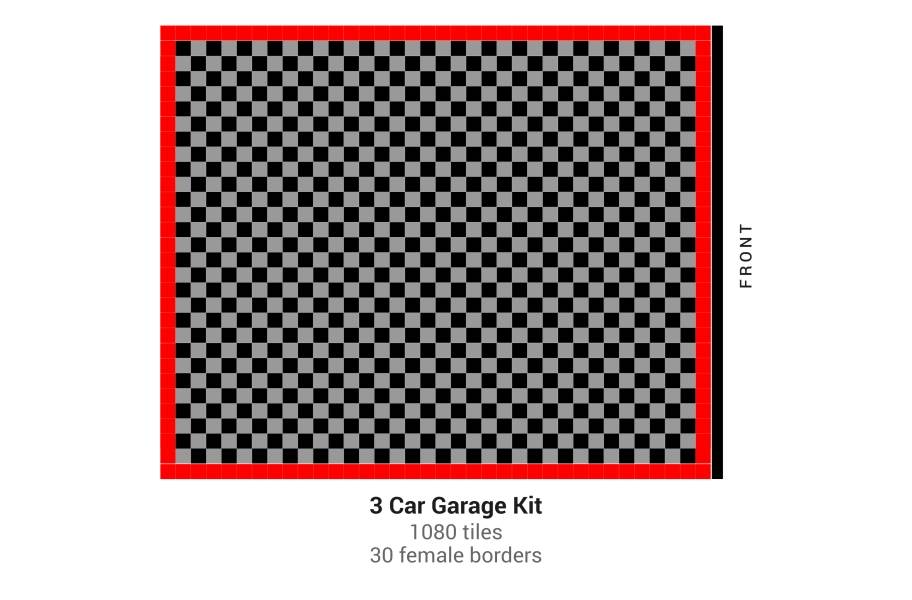 Nitro Tile Car Pad Kits - Black/Graphite/Victory Red - view 14