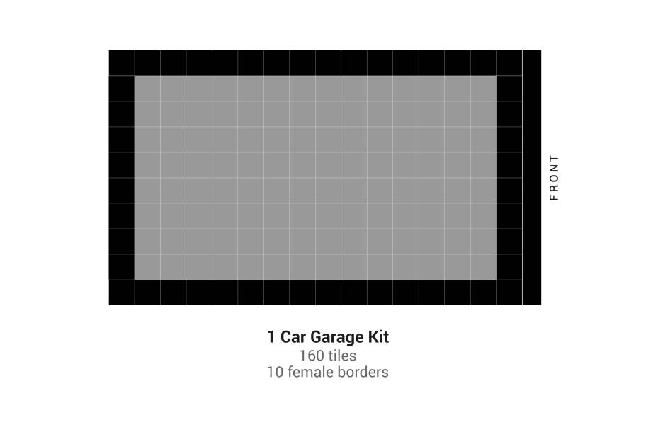 Nitro Tile Car Pad Kits - Graphite w/Black Border