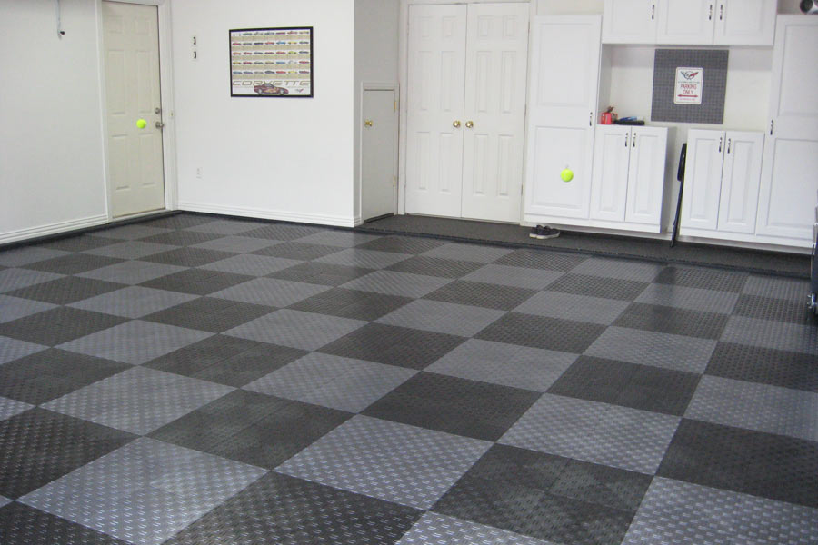 Diamond Grid Loc Tiles Snap Together Garage Floor Tiles