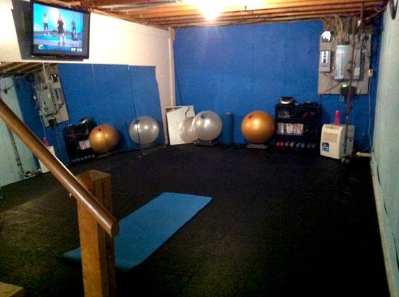 Customer review image of  in home gym in our basement